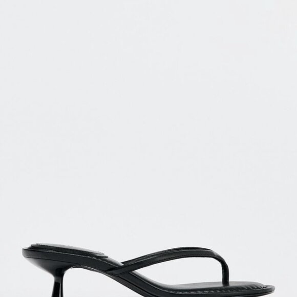 Zara Black Kitten Heel Sandals | Size: 7.5 - Picture 2 of 2